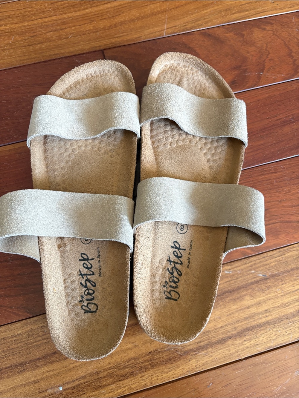 BooStep Women's Double-Strap Slide Sandals in Light Olive